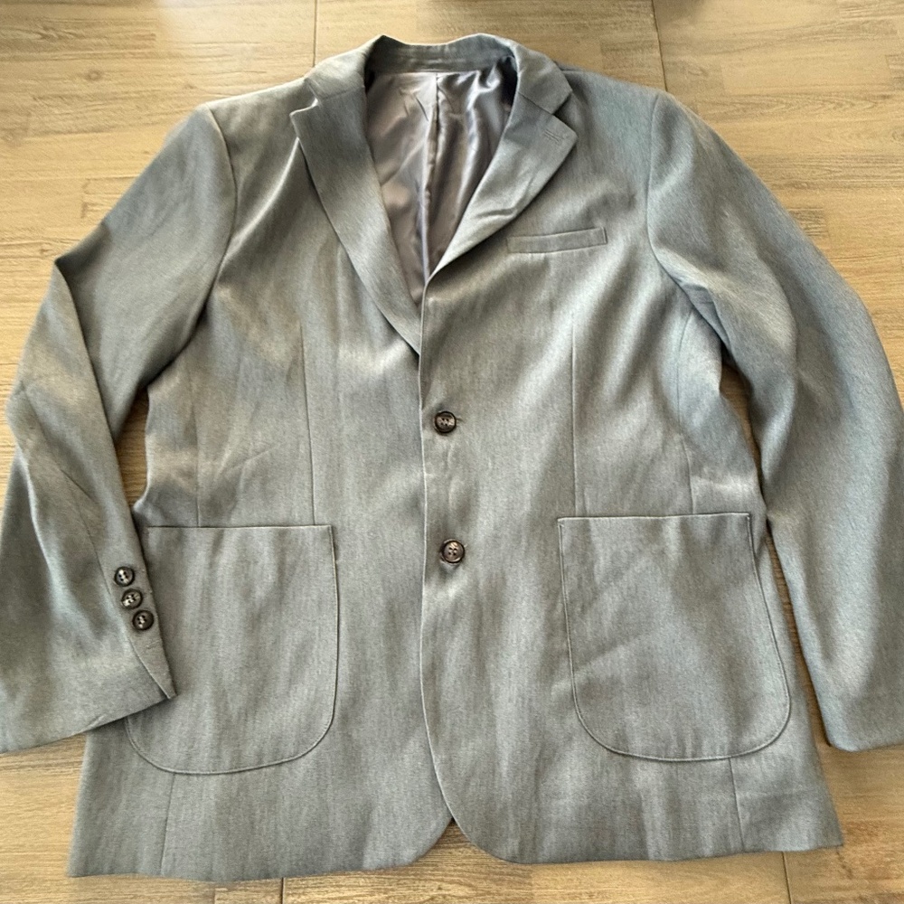 Mens Gray Dress Jacket Fully Lined XL